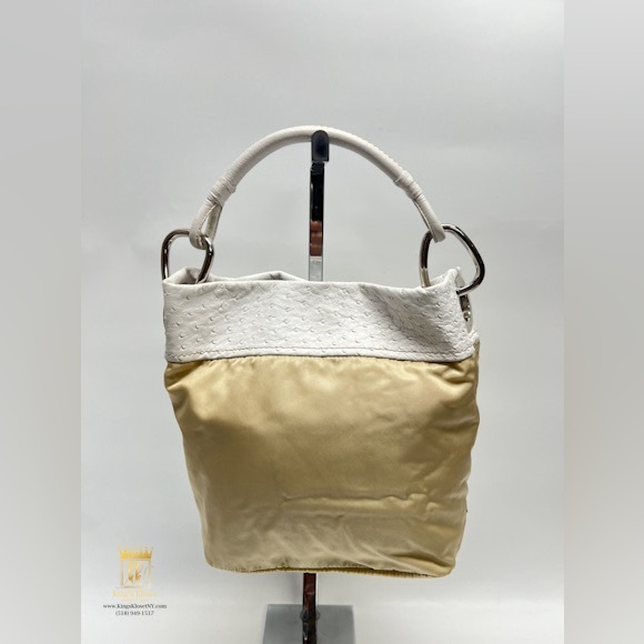 Prada Ostrich Nylon Hobo Bag - Picture 2 of 14